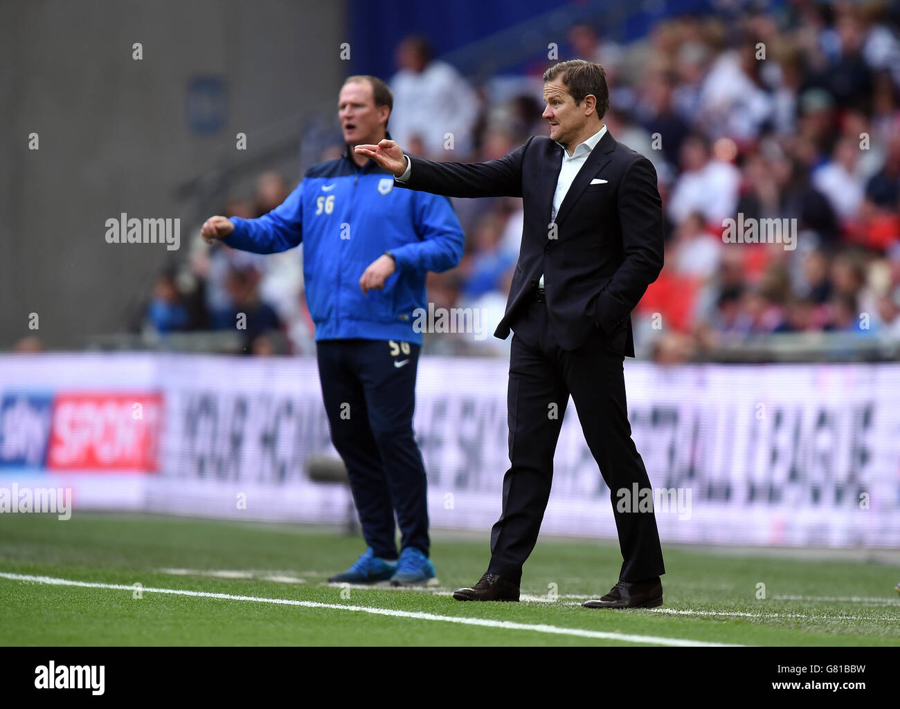 Fußball - Himmel Bet League One - Play Off - Finale - Preston North End V Swindon Town - Wembley-Stadion Stockfoto