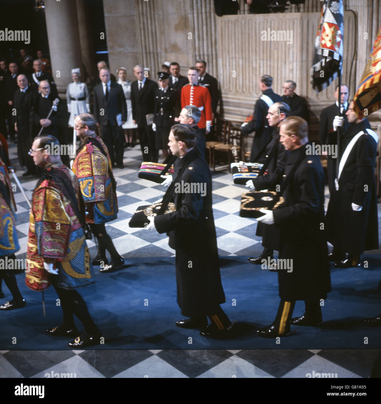 Politik - Beerdigung von Sir Winston Churchill - St. Pauls Cathedral, London Stockfoto