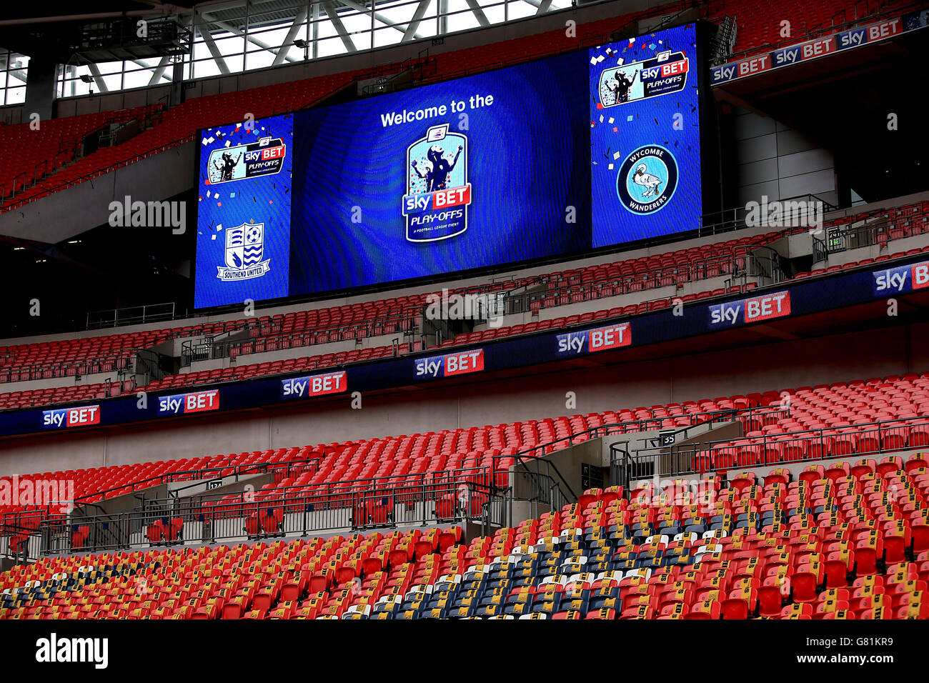 Fußball - Himmel Bet League Two - Play Off - Finale - Southend United gegen Wycombe Wanderers - Wembley-Stadion Stockfoto