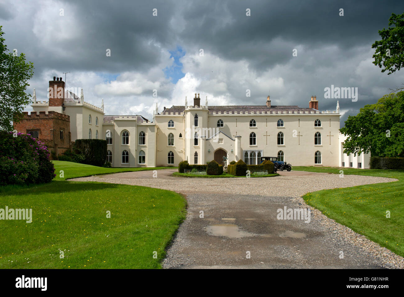 Combermere Abbey, Shropshire, Großbritannien, ein ehemaliges Kloster mit Inhaber Peter & sarah Callander - Beckett. Stockfoto