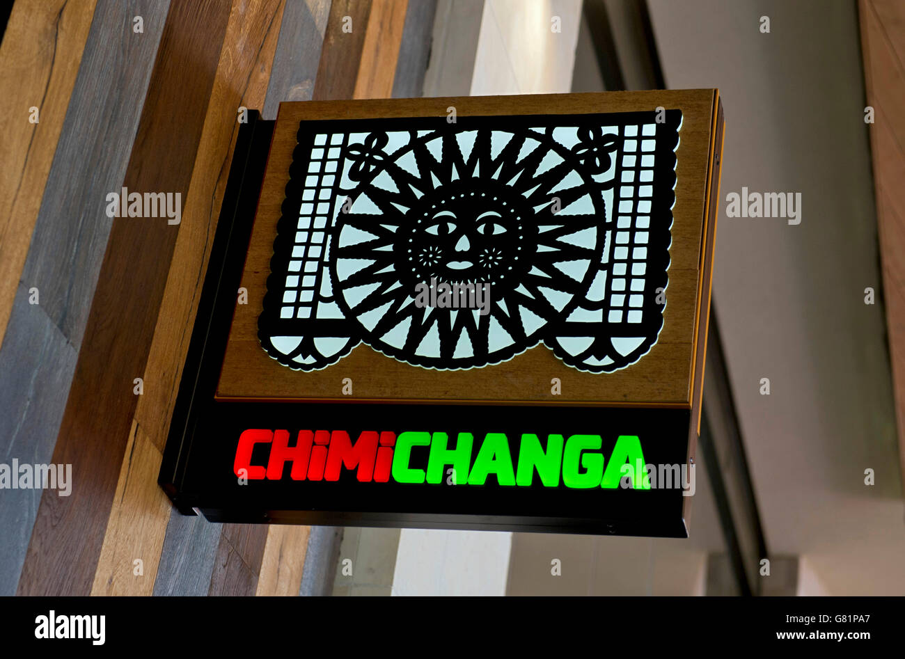 Chimichanga, Cabot Circus, Bristol, UK Stockfoto