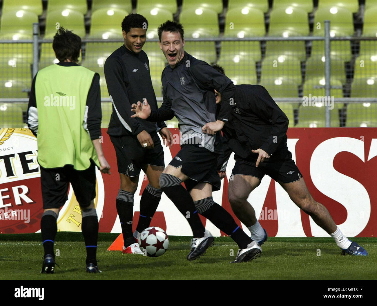 Fußball - Champions League - Viertel Finale - FC Bayern München V Chelsea - Chelsea-Training Stockfoto