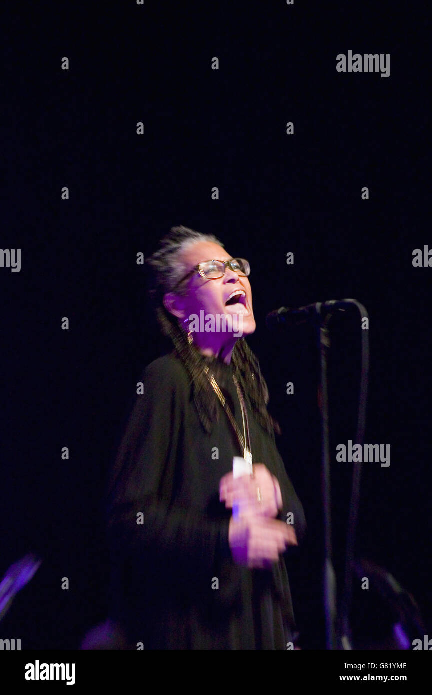 US-amerikanische jazz-Sängerin Abbey Lincoln führt in Enghien Jazz Festival in Enghien-Les-Bains, außerhalb Paris, Frankreich, 26 Juni 20 Stockfoto