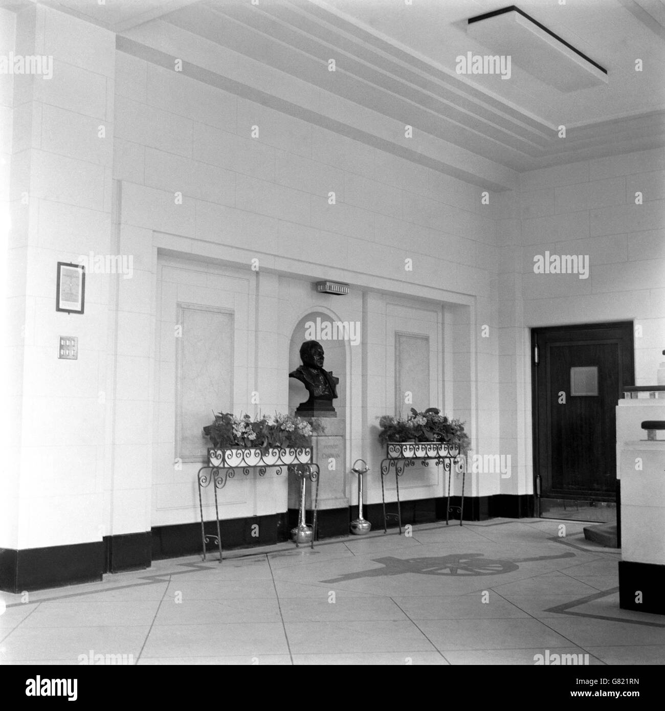 Gesamtansicht der Haupteingangshalle in Highbury, der Heimat von Arsenal Stockfoto