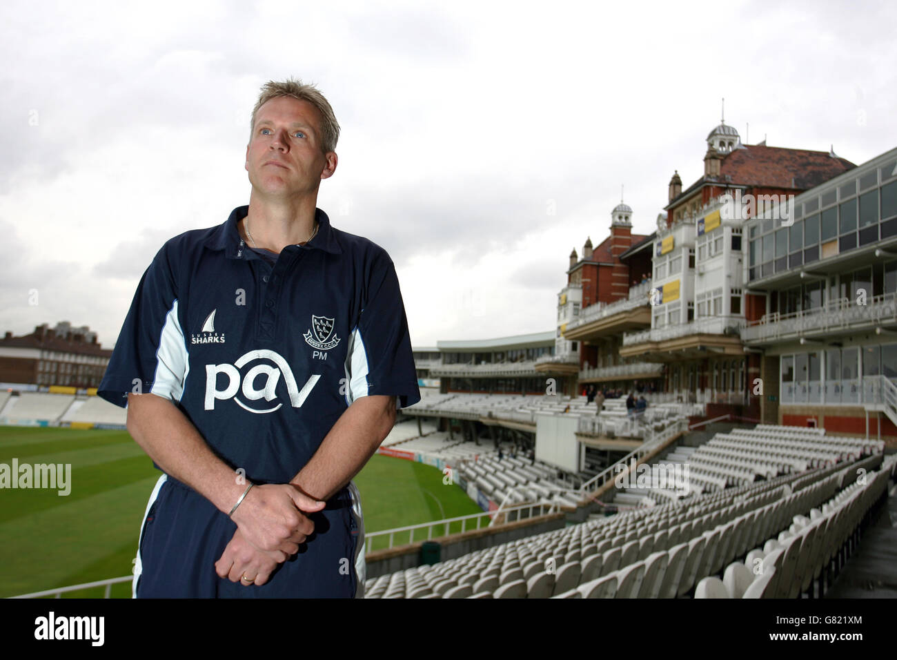Cricket - Frizzell County Championship - Division One - Surrey gegen Sussex - The Brit Oval. Sussex's Peter Moores, der New English and Welsh Cricket Board National Academy Director Stockfoto