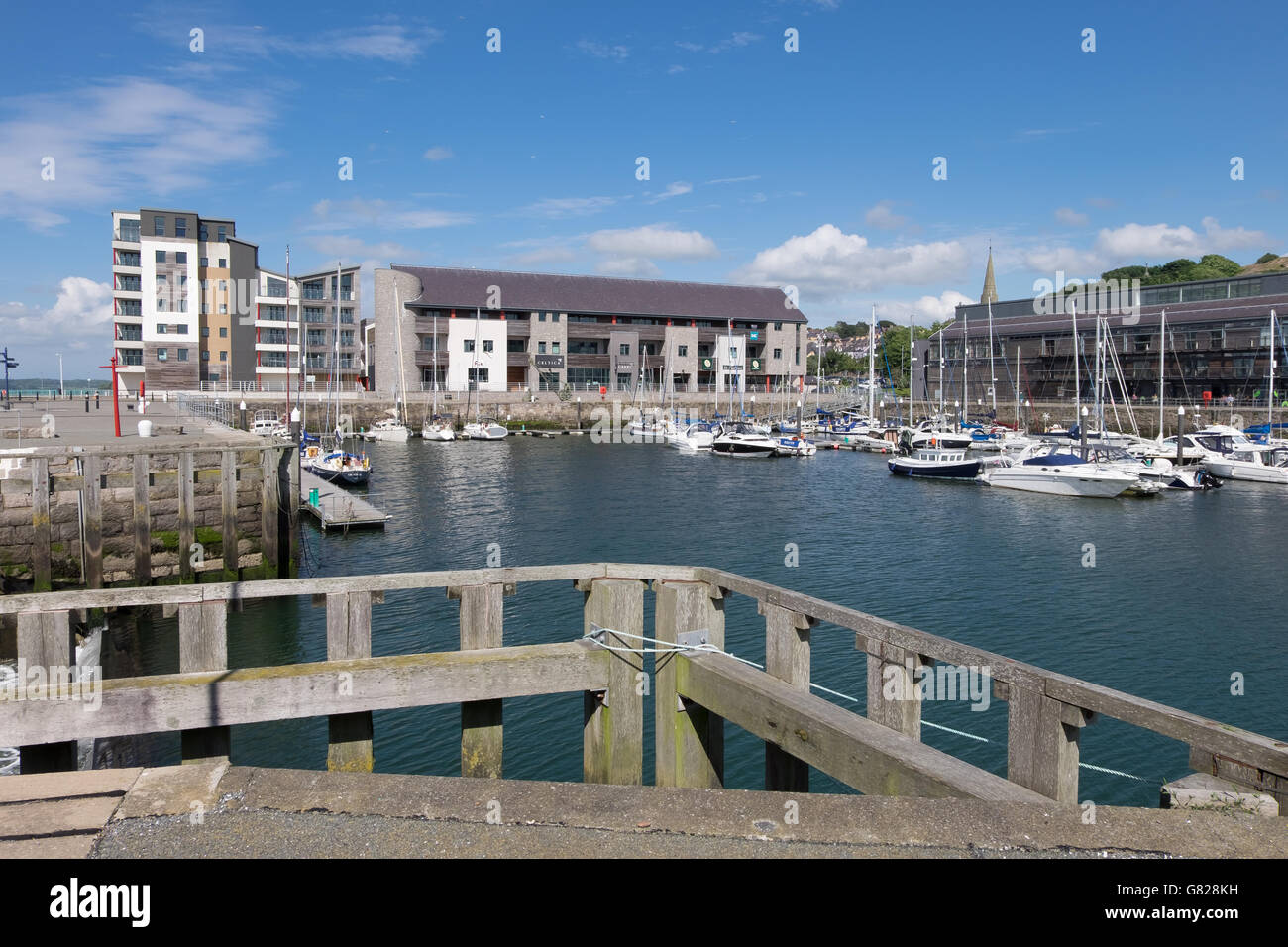 Victoria Quay, Caernarfon, Nordwales Stockfoto