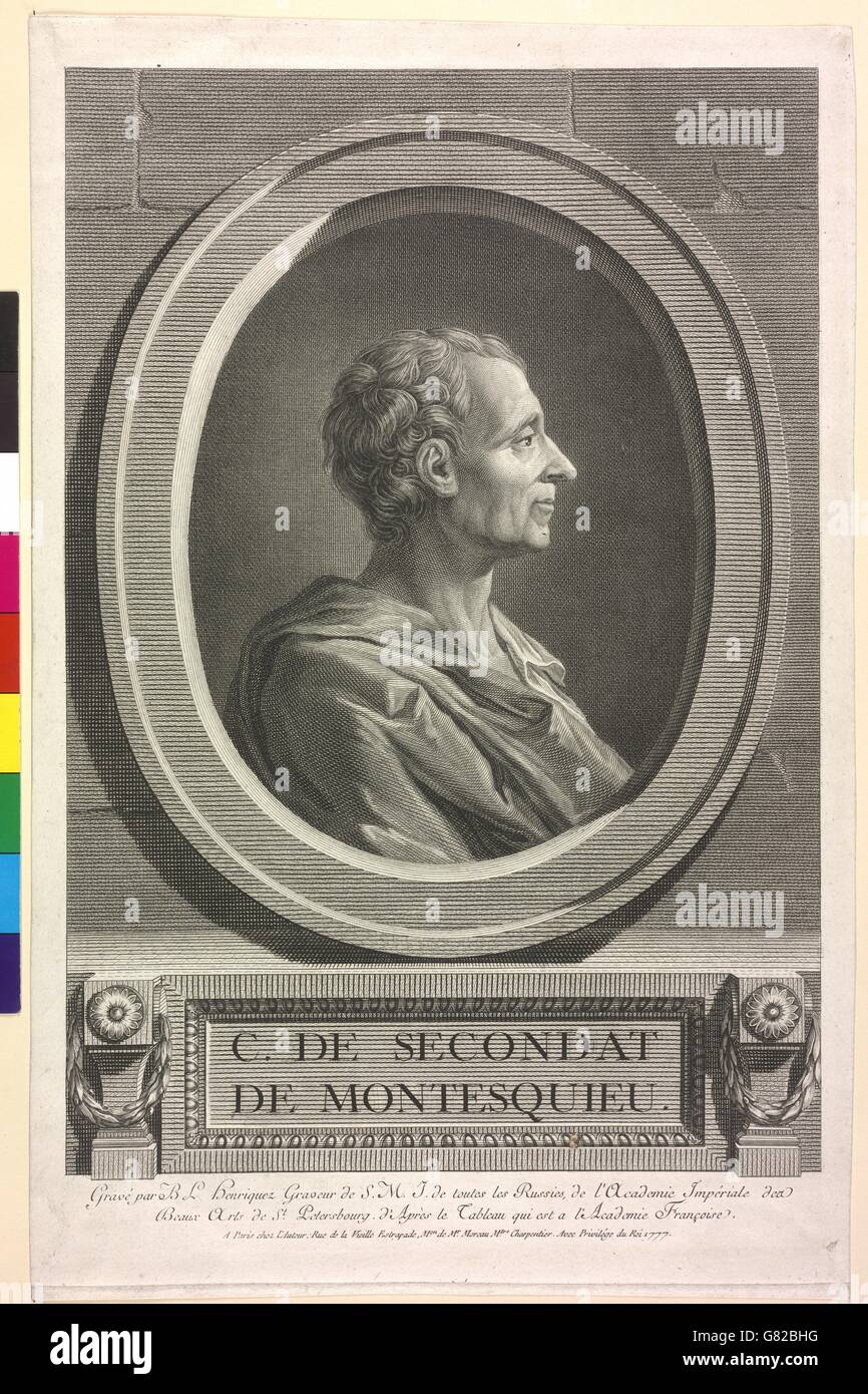 Montesquieu, Charles Baron De La Brède et de Stockfoto