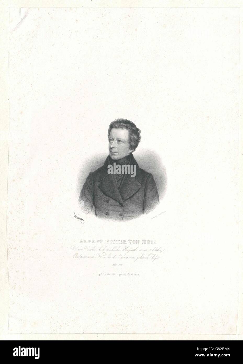 Hess, Albert Ritter von Stockfoto