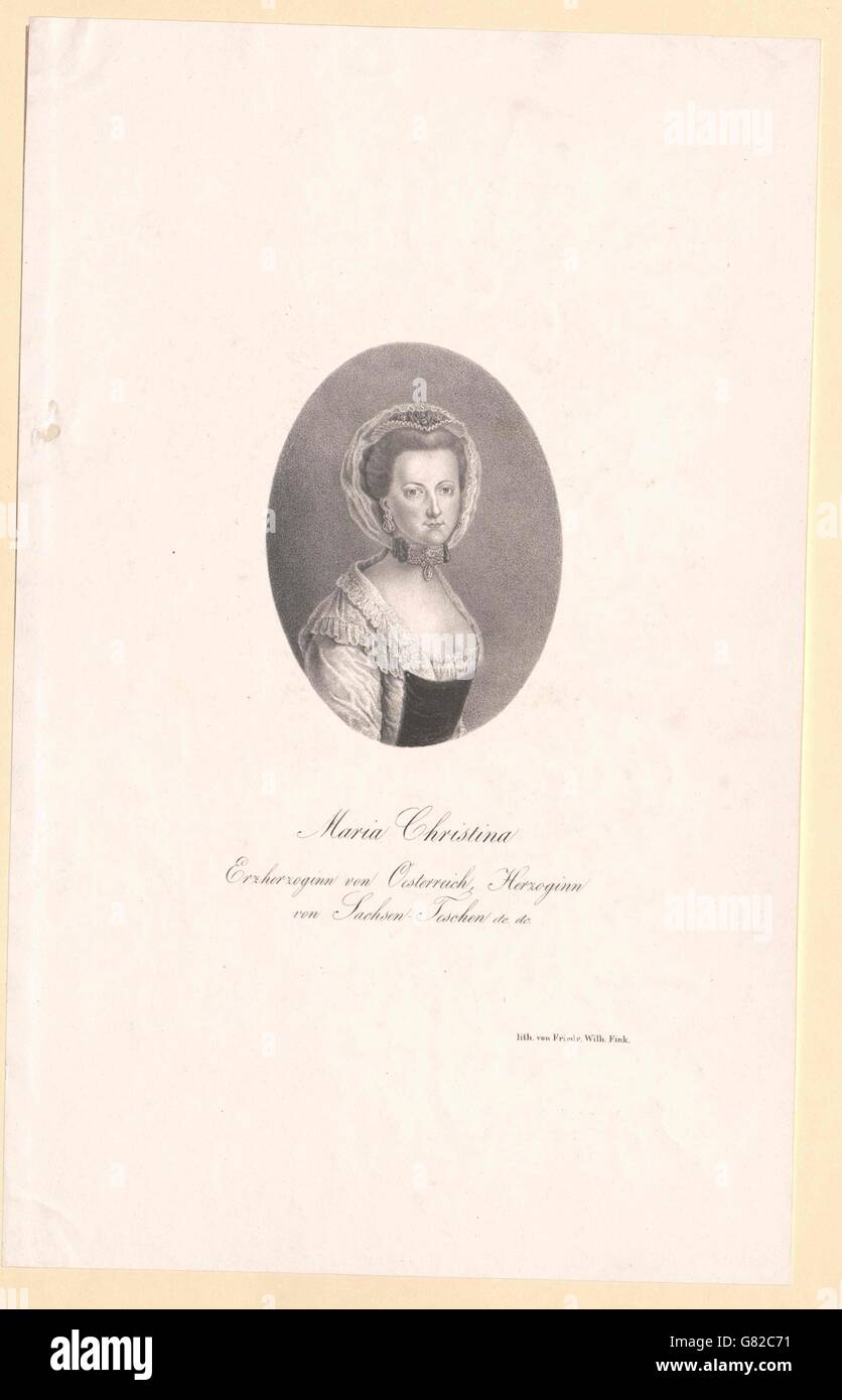 Marie Christine, Erzherzogin von Österreich Stockfoto