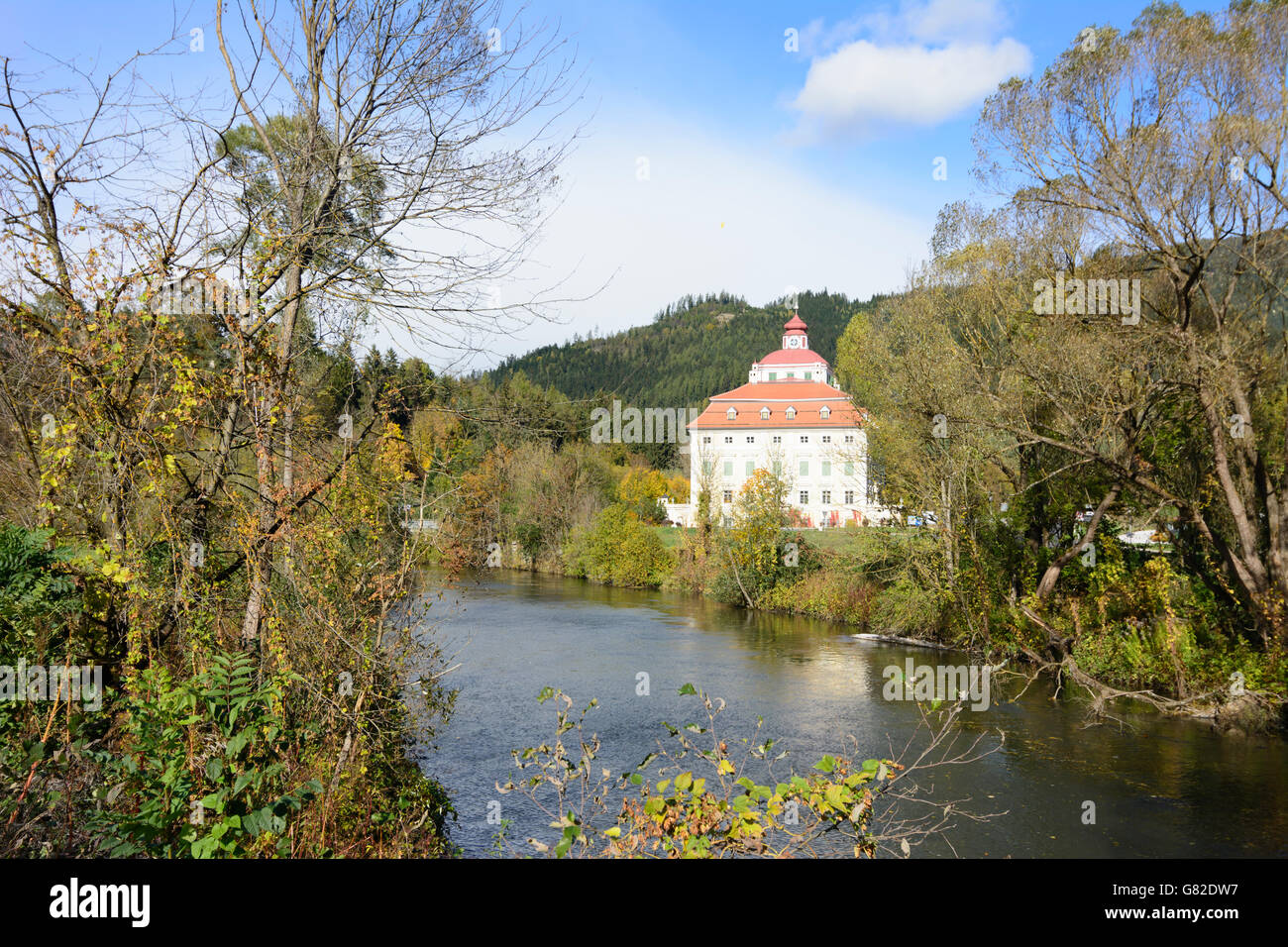 Pöckstein Burg, Fluss Gurk, Straßburg, Österreich, Kärnten, Carinthia, Stockfoto