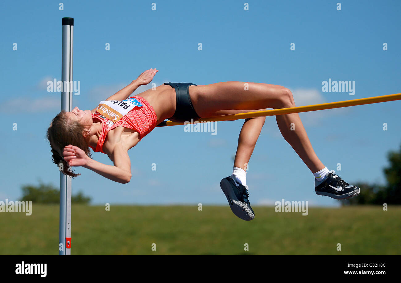 Airine Palsyte während des Hochsprungs während des Sainsbury's Birmingham Grand Prix im Alexander Stadium, Birmingham. Stockfoto