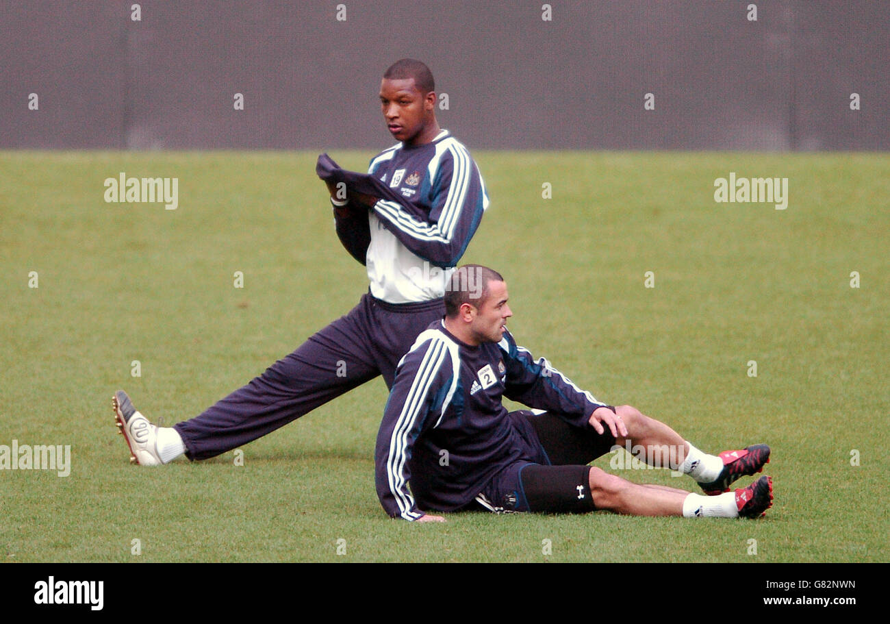 Fußball - UEFA-Cup - Quarter Final - Rückspiel - Sporting Lissabon gegen Newcastle United - Newcastle United Training - Jose de Alv... Stockfoto