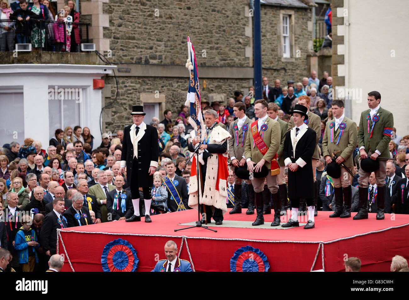 Die Abschlusszeremonie Selkirk gemeinsame Reiten Stockfoto