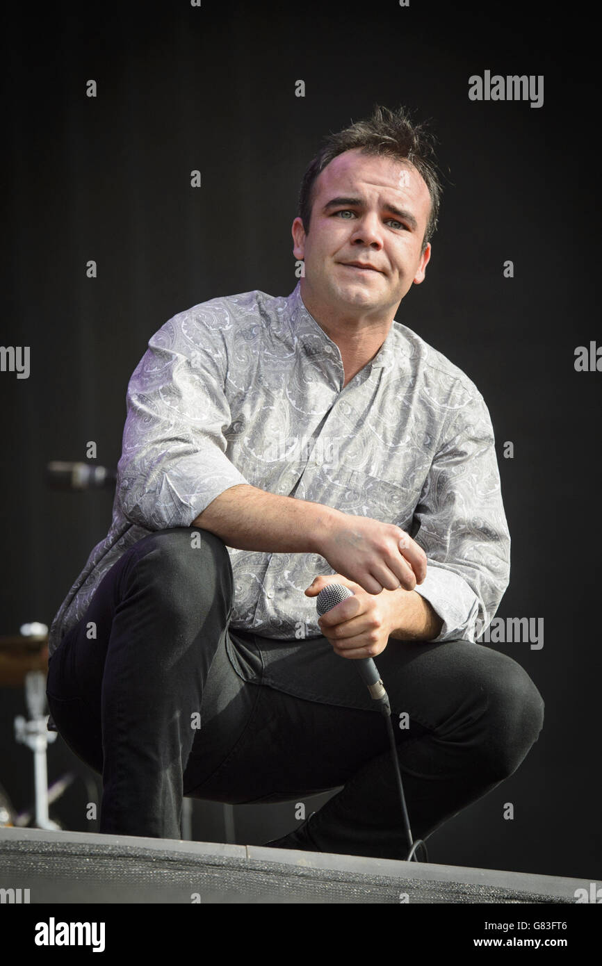 British Summer Time Hyde Park - London. Samuel T. Herring von Future Islands tritt beim British Summertime Festival im Hyde Park, London, auf. Stockfoto