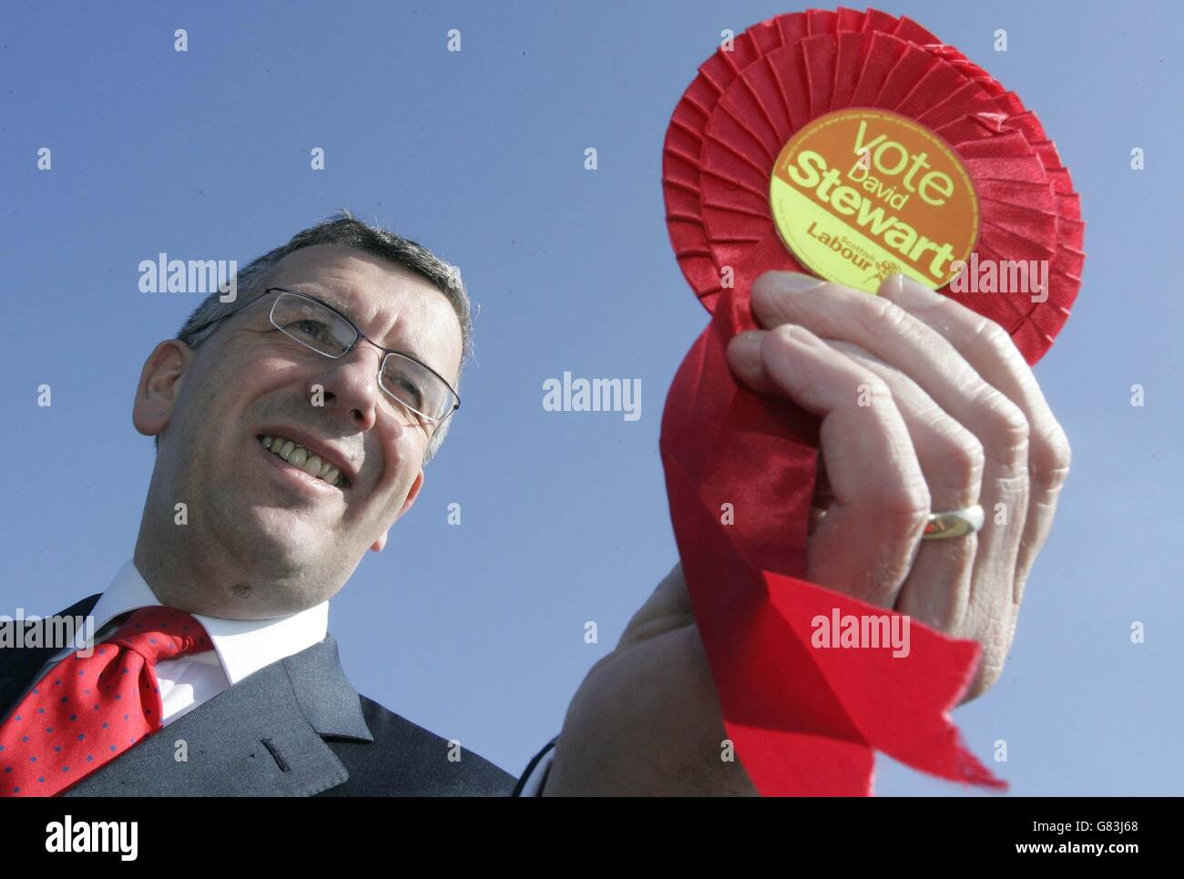 Allgemeiner Wahlkampf 2005 - Arbeit - Tulloch Ausbildungszentrum. David Stewart Labours Kandidat für Inverness. Stockfoto