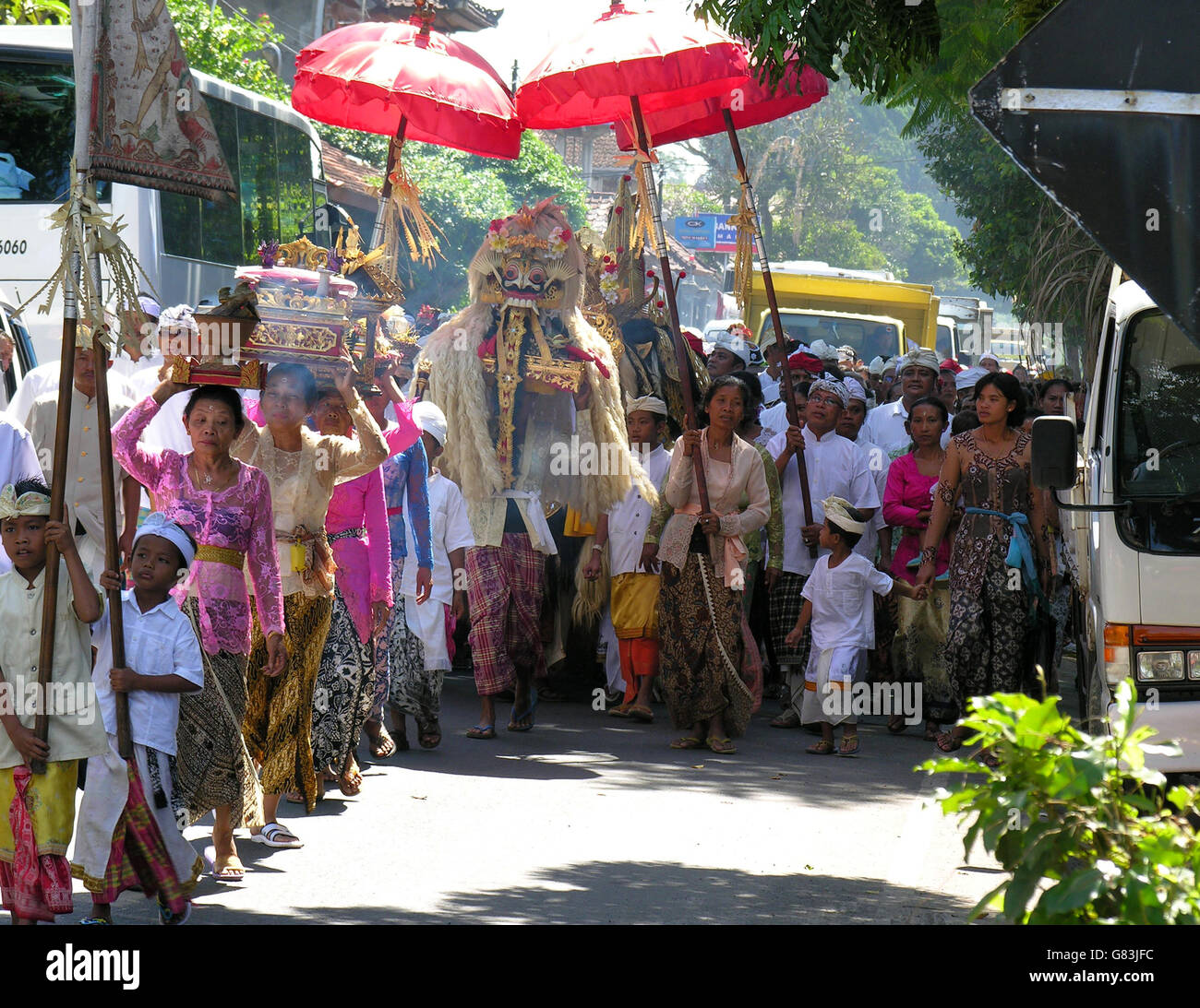 Bali Hindu Parade, Indonesien Stockfoto