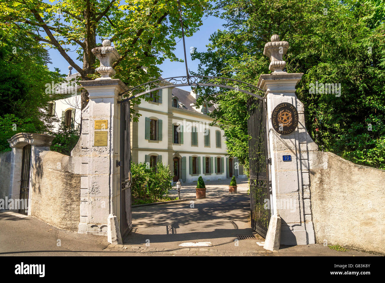 Ständige Vertretung von Italien in Genf, Schweiz. Stockfoto