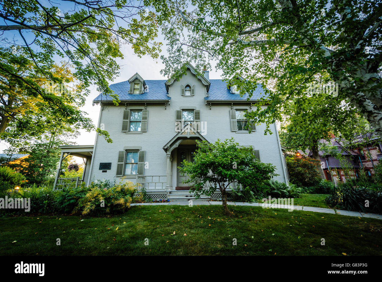 Das Harriet Beecher-Stowe-Haus in Hartford, Connecticut. Stockfoto