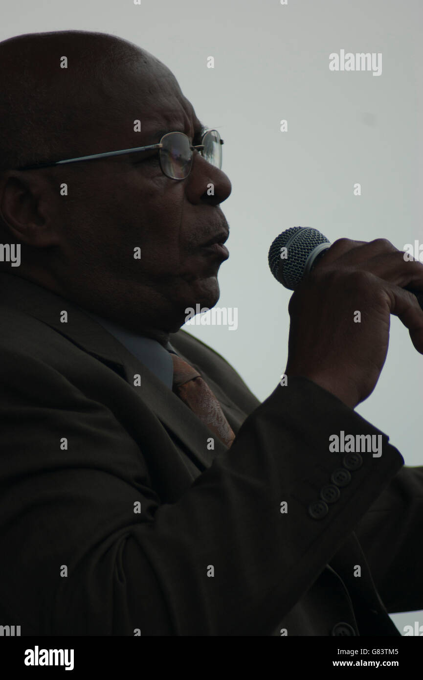 Sensationelle Royal-Lichter-Gospel-Gruppe auf dem Folk Festival 2015, Bangor, Maine, USA Stockfoto