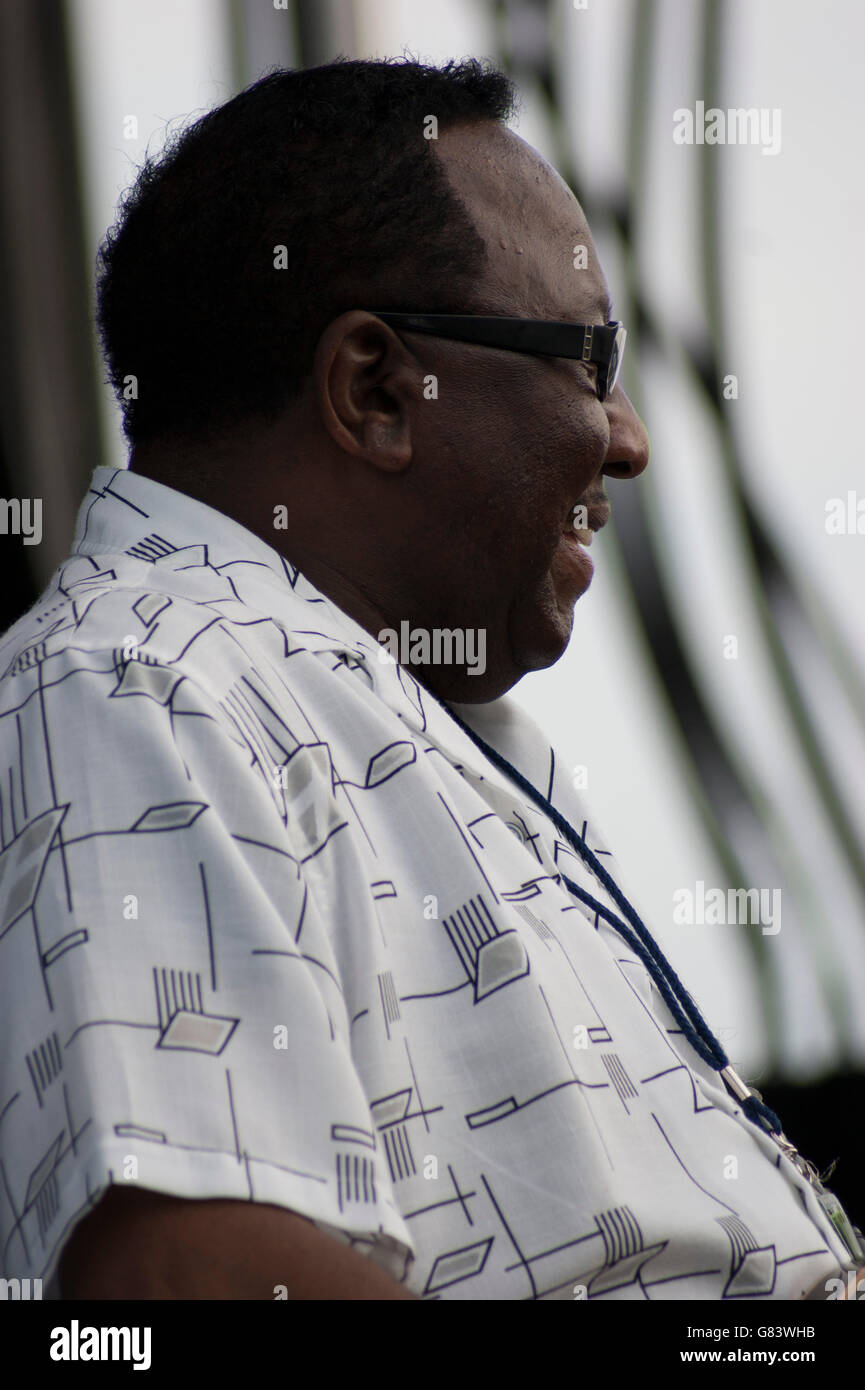Preston Shannon Memphis Blues Musik beim American Folk Festival 2015, Bangor, ME Stockfoto