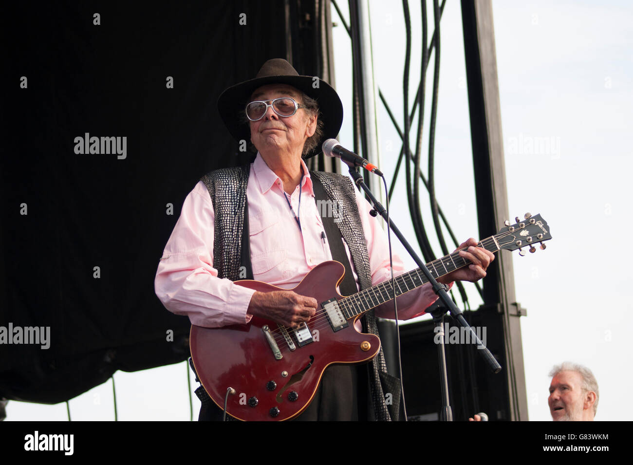 Sleepy LaBeef Rockabilly Musik beim American Folk Festival 2015, Bangor, ME Stockfoto