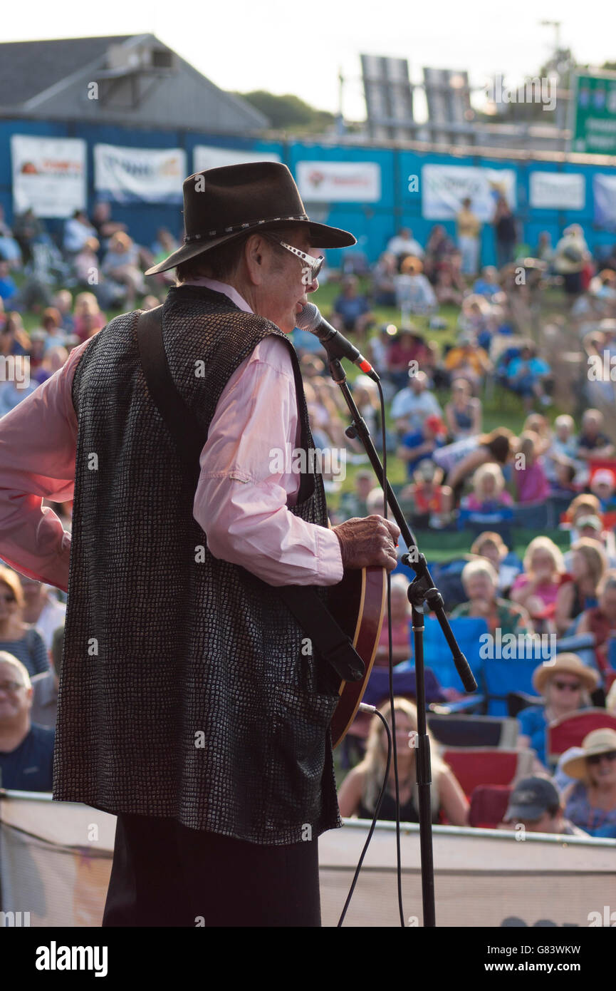 Sleepy LaBeef Rockabilly Musik beim American Folk Festival 2015, Bangor, ME Stockfoto