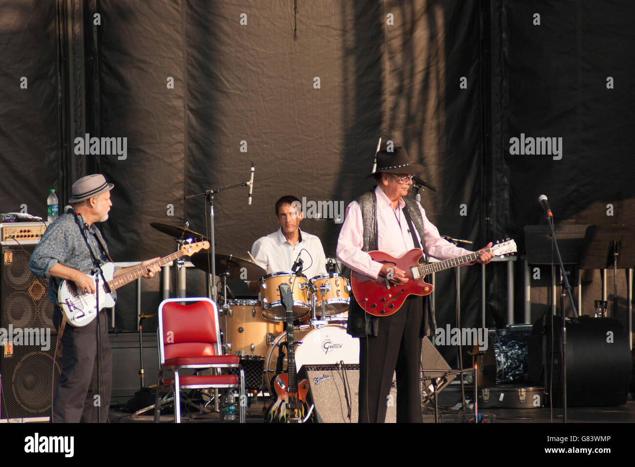 Sleepy LaBeef Rockabilly Musik beim American Folk Festival 2015, Bangor, ME Stockfoto