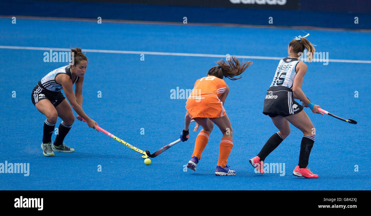 Investec Frauen Hockey Champions Trophy Juni 2016, London. Niederlande gegen Argentinien. Stockfoto