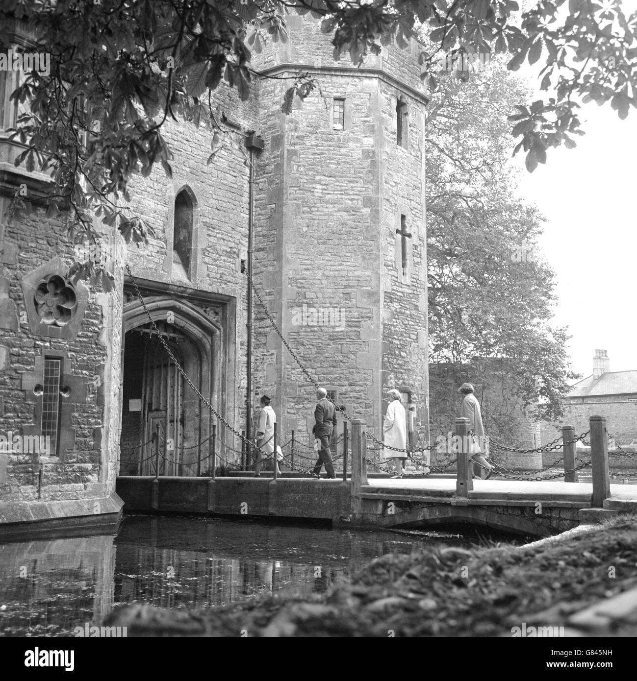 Gebäude und Denkmäler - Bischofspalast - Somerset. Bishop's Palace, Wells. Stockfoto