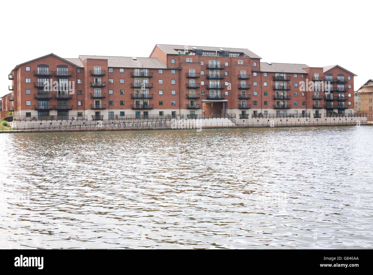 Ein Wohnblock in Cardiff Bay Cardiff Atlantic Wharf. Stockfoto