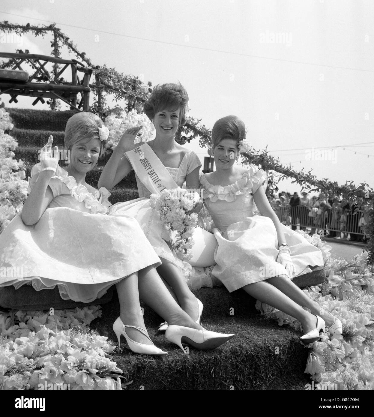 Bräuche und Traditionen - Schlacht der Blumen - Jersey Stockfoto