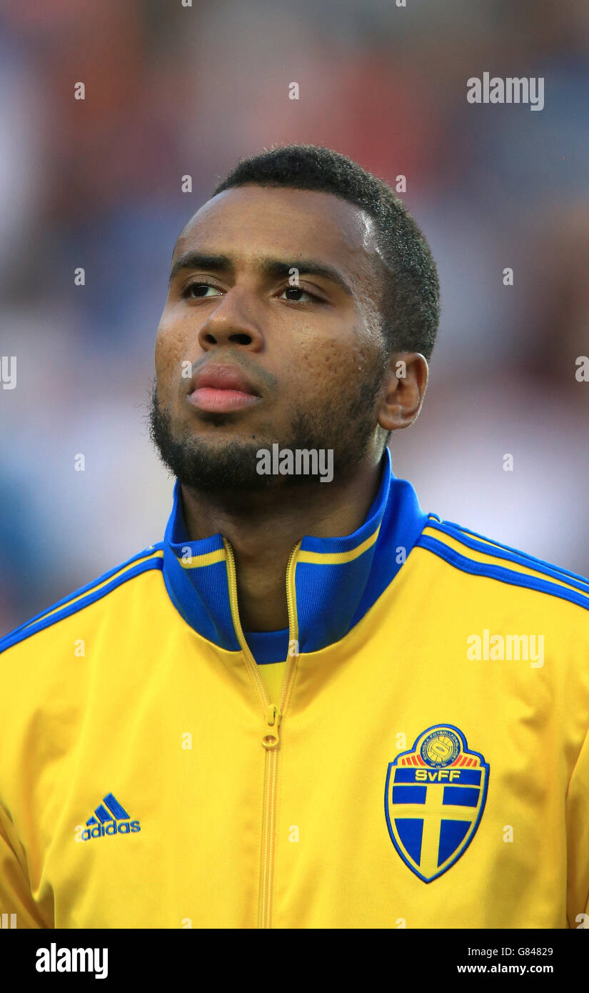 Fußball - UEFA U-21-Europameisterschaft - Finale - Schweden - Portugal - Eden Stadium. Isaac Kiese Thelin, Schweden Stockfoto