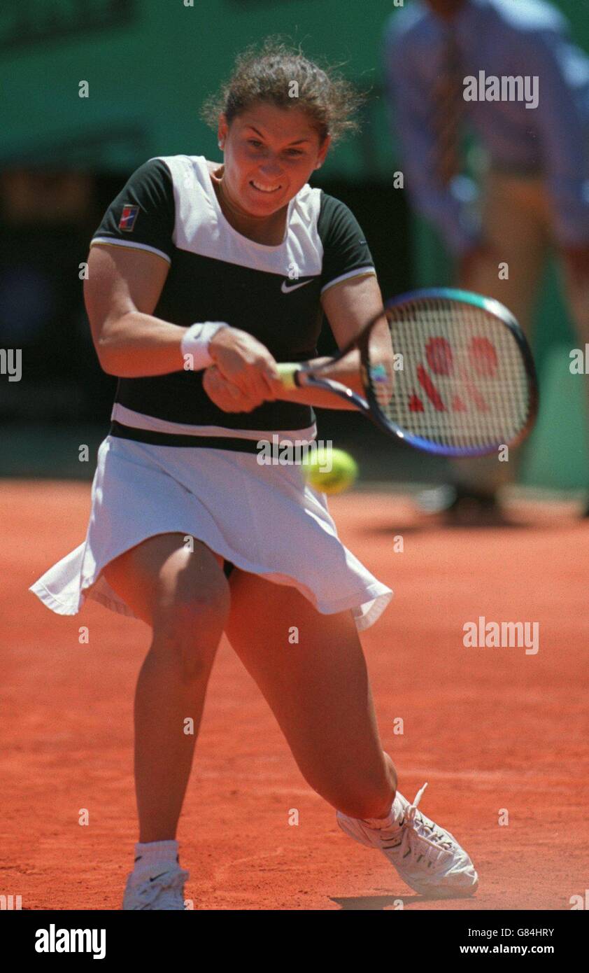 Tennis. Die French Tennis Open. Monica Seles, USA Stockfoto