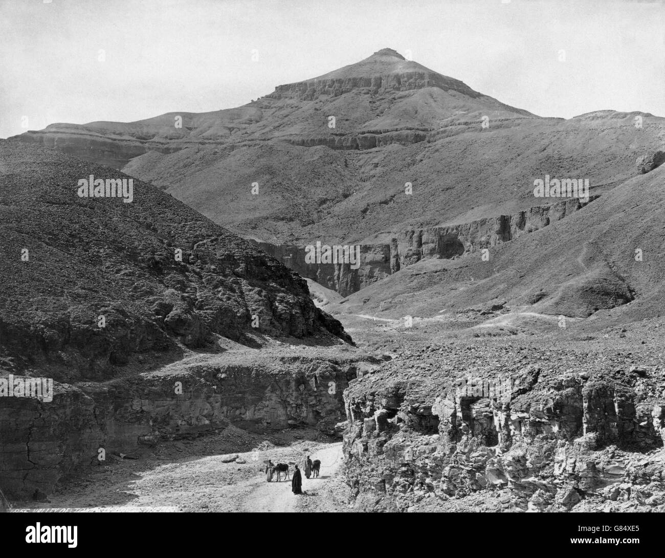 Das Tal der Könige in Luxor (antike Theben), Ägypten. Foto zwischen 1856 und 1860 von Francis Frith Stockfoto