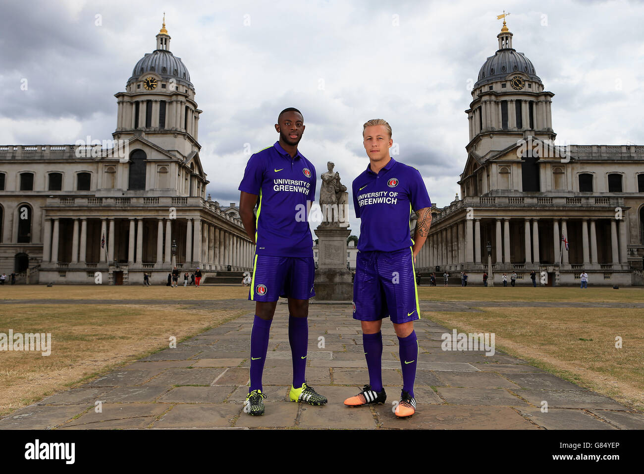 Fußball - Wetten Himmel Meisterschaft - Charlton Athletic Photocall 2015/16 - Old Royal Naval College Stockfoto