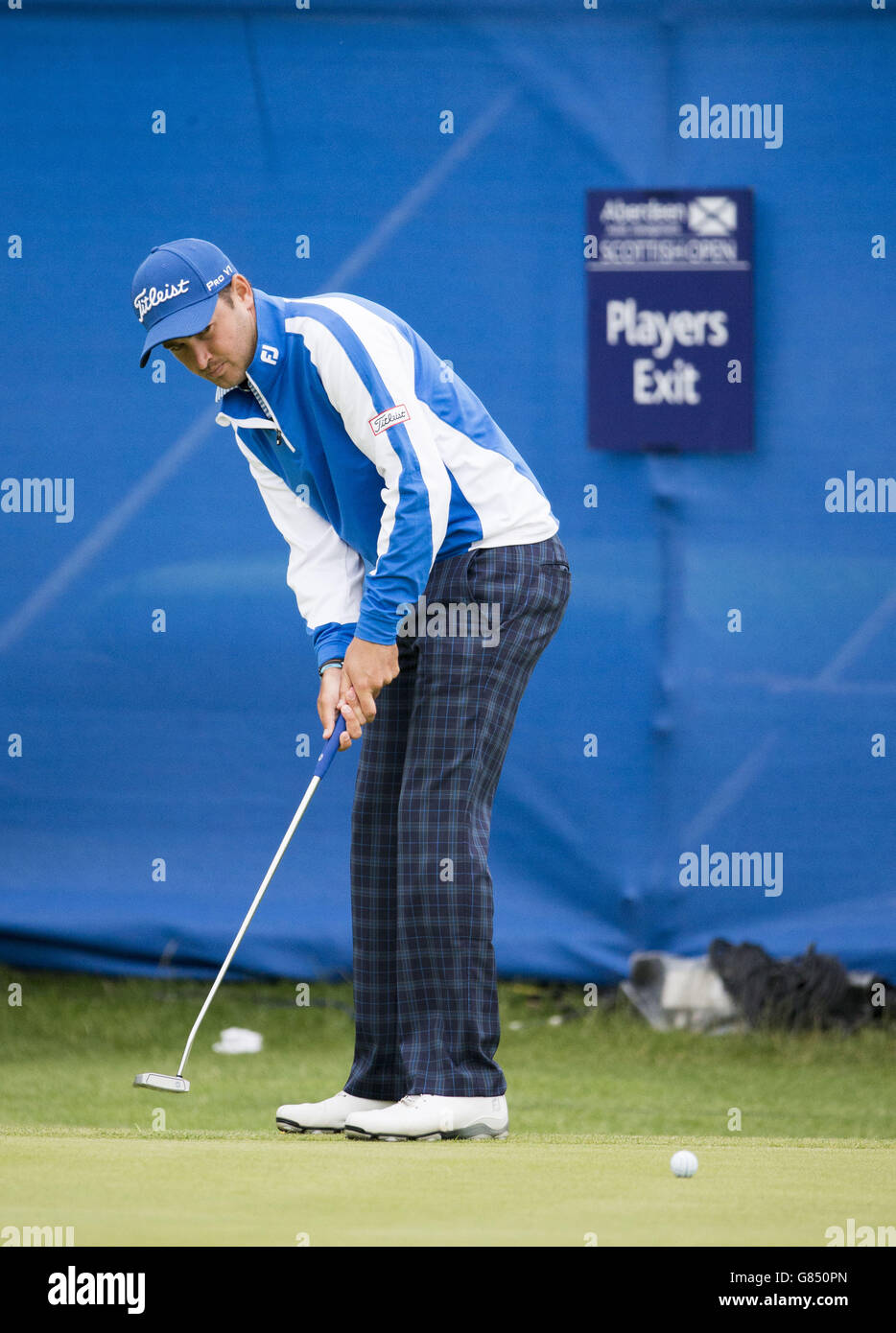 Der englische Daniel Brooks geht am 18. Tag der Scottish Open im Gullane Golf Club, East Lothian, an den Tag drei aus. DRÜCKEN SIE VERBANDSFOTO. Bilddatum: Samstag, 11. Juli 2015. Siehe PA Geschichte GOLF Gullane. Der Bildnachweis sollte lauten: Kenny Smith/PA Wire. EINSCHRÄNKUNGEN: Nur für redaktionelle Zwecke. Keine kommerzielle Nutzung. Keine falsche kommerzielle Vereinigung. Keine Videoemulation. Keine Bildbearbeitung. Stockfoto