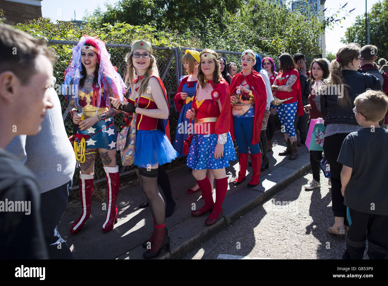 Film und Comic-Con - London Stockfoto