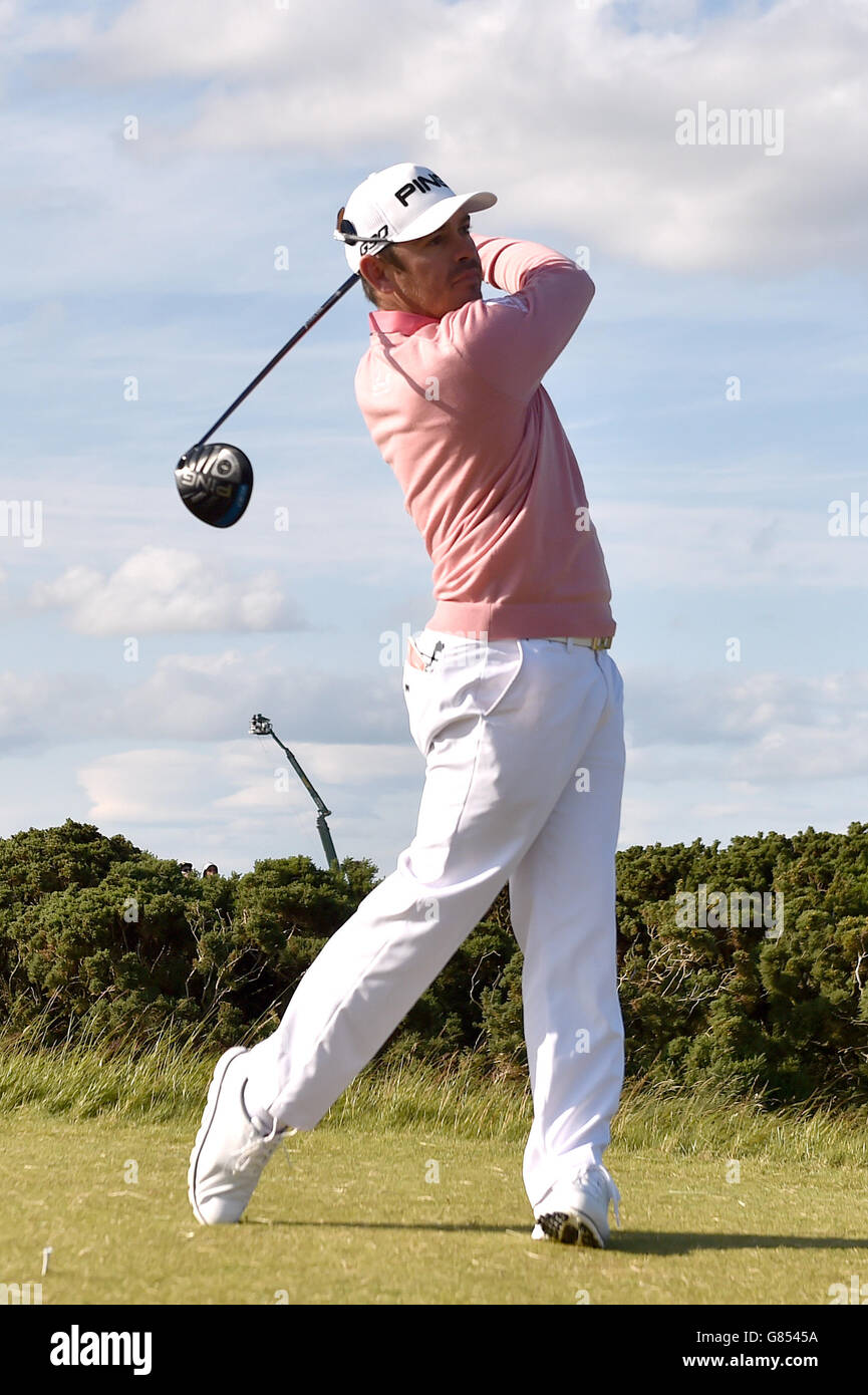 Golf - The Open Championship 2015 - Tag Drei - St Andrews. Der Südafrikaner Louis Oosthuizen schlägt am 14. Tag der Open Championship 2015 in St. Andrews, Fife, ab. Stockfoto