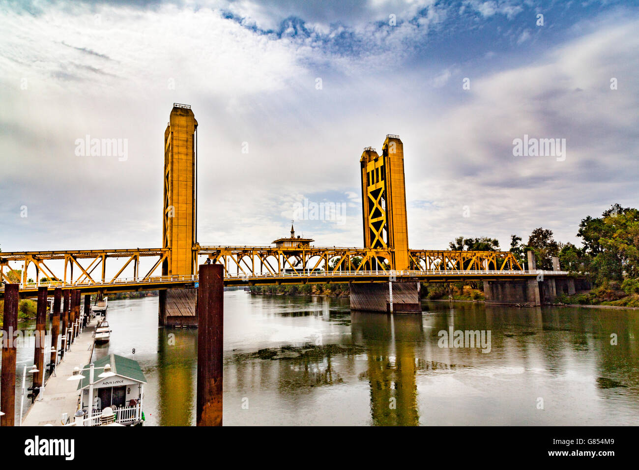 Die Tower Bridge in Sacramento, Kalifornien Stockfoto