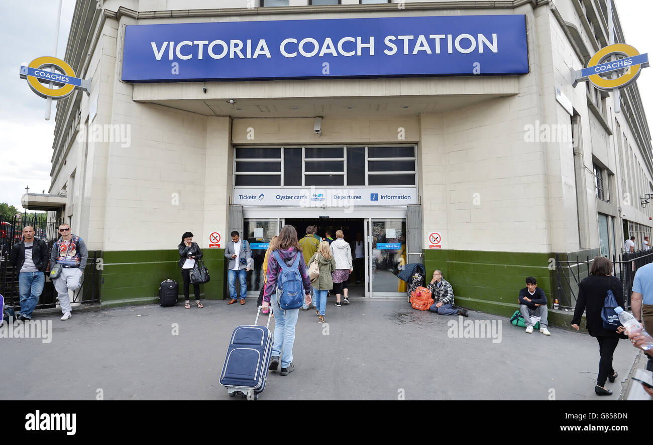 Der haupteingang zur victoria coach station Fotos und Bildmaterial in