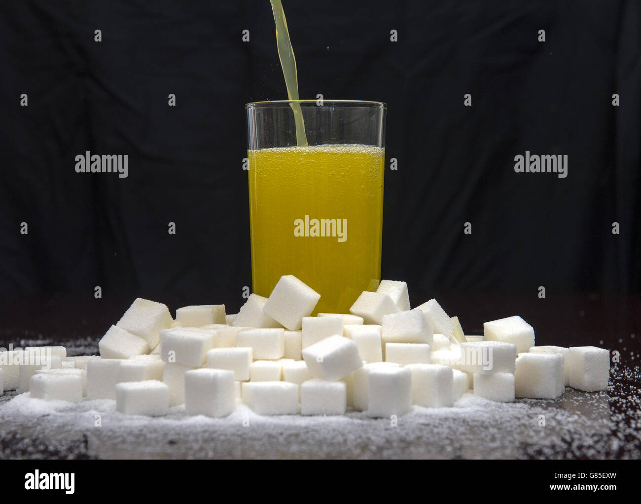 Zuckerhaltige Getränke Schuld über Typ-2-Diabetes-Fälle Stockfoto