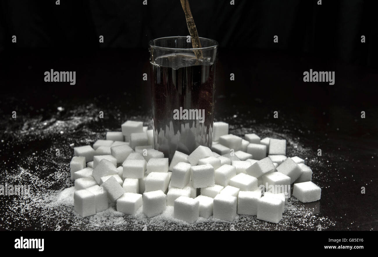 Zuckerhaltige Getränke Schuld über Typ-2-Diabetes-Fälle Stockfoto