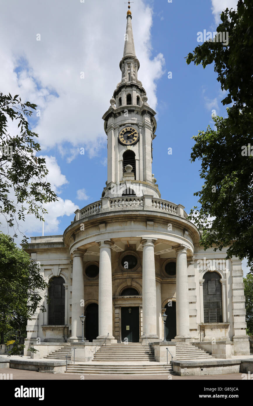 Pfarrkirche St. Pauls, Deptford in Südost-London. Im 18. Jahrhundert im barocken Stil gebaut. Entworfen von Thomas Archer Stockfoto