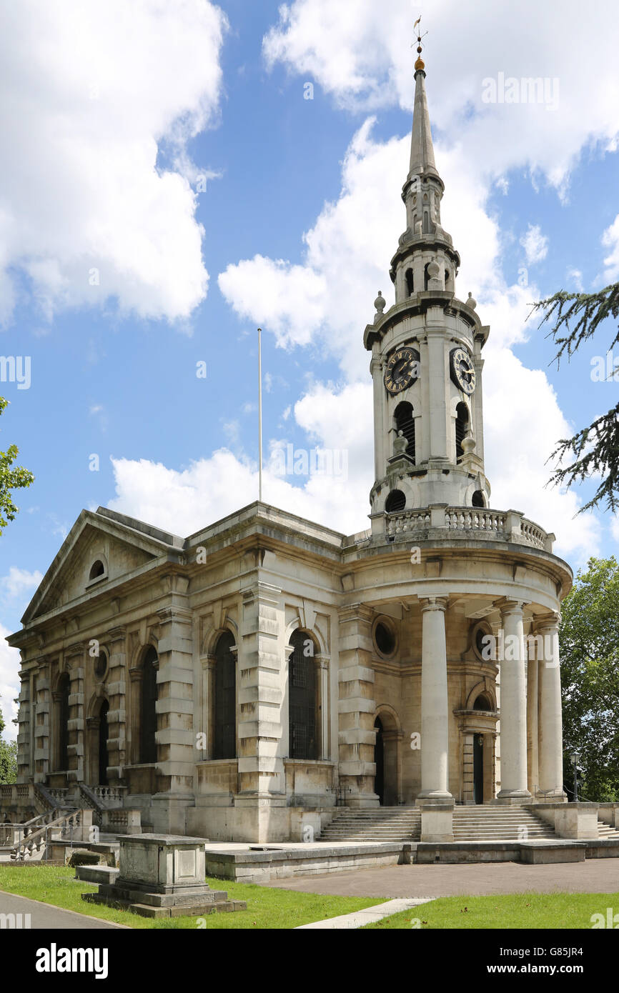 Pfarrkirche St. Pauls, Deptford in Südost-London. Im 18. Jahrhundert im barocken Stil gebaut. Entworfen von Thomas Archer Stockfoto