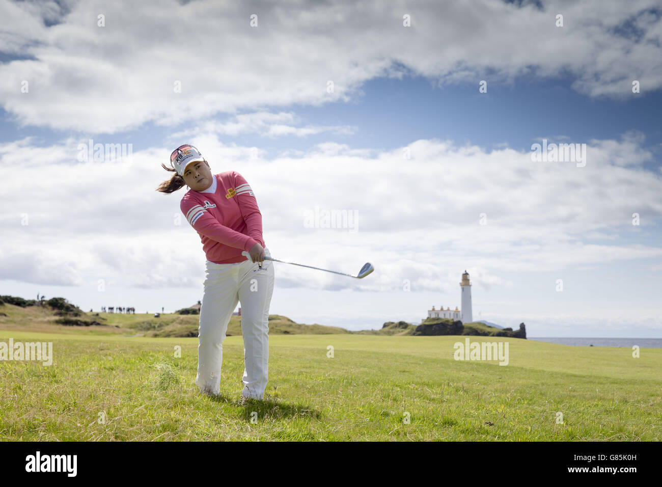 Südkoreas Inbee Park auf dem 10. Green während des Tages eines der Ricoh Women's British Open im Trump Turnberry Resort, South Ayrshire. DRÜCKEN SIE VERBANDSFOTO. Bilddatum: Donnerstag, 30. Juli 2015. Siehe PA Geschichte GOLF Frauen. Der Bildnachweis sollte lauten: Kenny Smith/PA Wire. EINSCHRÄNKUNGEN: Keine kommerzielle Nutzung. Keine falsche kommerzielle Vereinigung. Keine Videoemulation. Keine Bildbearbeitung. Stockfoto