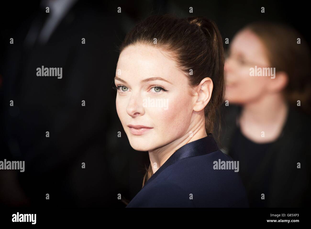 Rebecca Ferguson bei der Premiere von Mission: Impossible Rogue Nation im BFI Imax, Waterloo, London. Stockfoto