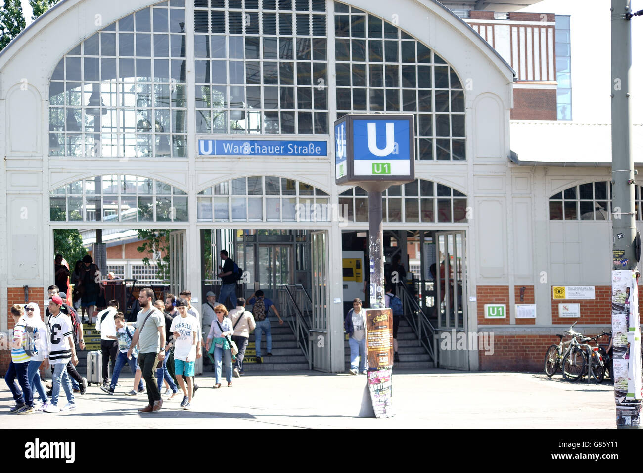 U-Bahnstation Warschauer Straße Stockfoto