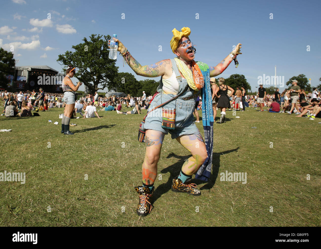 Festival oer Beanie Love am ersten Tag des V Festivals, im Hylands Park in Chelmsford, Essex. Stockfoto