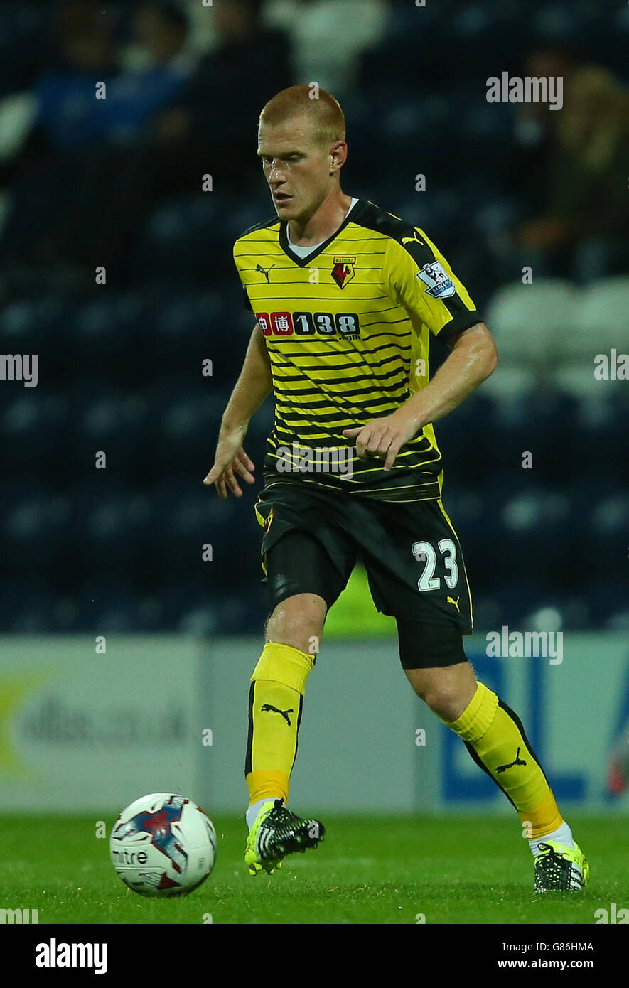 Ben Watson von Watford während des Capital One Cup, dem zweiten Spiel in Deepdale, Preston. Stockfoto