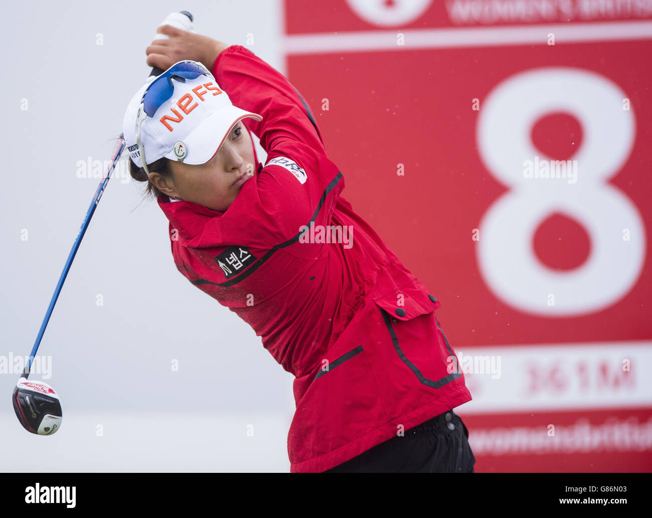 Koreas Jin-Young Ko am dritten Tag der Ricoh Women's British Open im Trump Turnberry Resort, South Ayrshire. DRÜCKEN SIE VERBANDSFOTO. Bilddatum: Samstag, 1. August 2015. Siehe PA Geschichte GOLF Frauen. Bildnachweis sollte lauten: Craig Watson/PA Wire. EINSCHRÄNKUNGEN: Keine kommerzielle Nutzung. Keine falsche kommerzielle Vereinigung. Keine Videoemulation. Keine Bildbearbeitung. Stockfoto